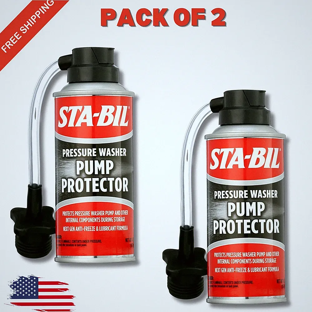 2 PACK-Pressure Washer Pump Protector Pistons Seal Saver Anti-Freeze STA-BIL 4oZ