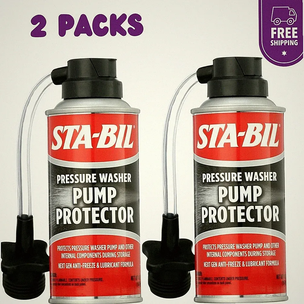 2 PACK-Pressure Washer Pump Protector Pistons Seal Saver Anti-Freeze STA-BIL 4oZ