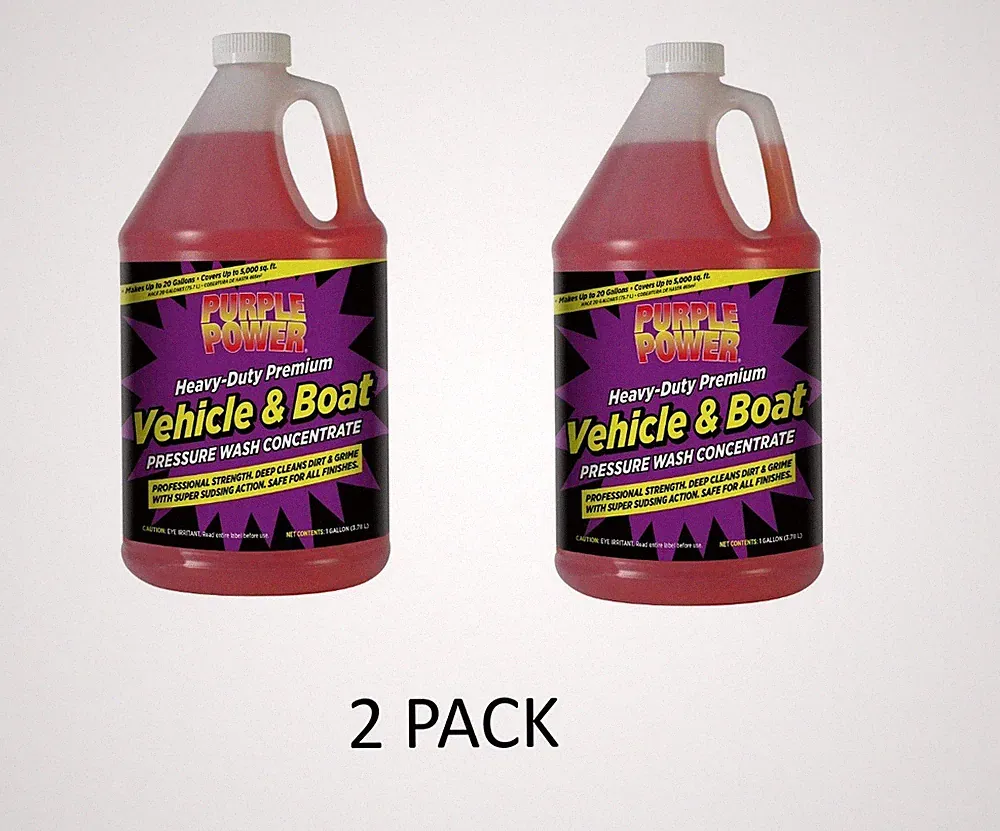 2 PACK Purple Power Heavy Duty Vehicle andBoat Pressure Washer Fluid Concentrate
