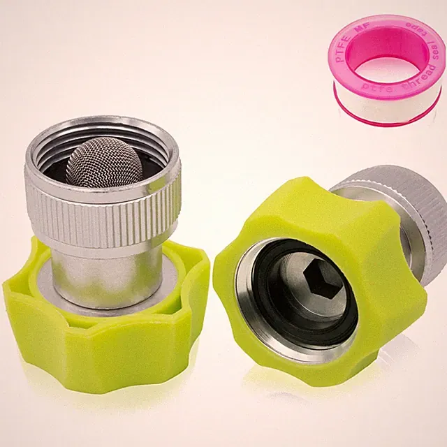 2 PCS 3/4 Inch Aluminum Pressure Washer Garden Hose Adapter Fits Sun Joe SPX