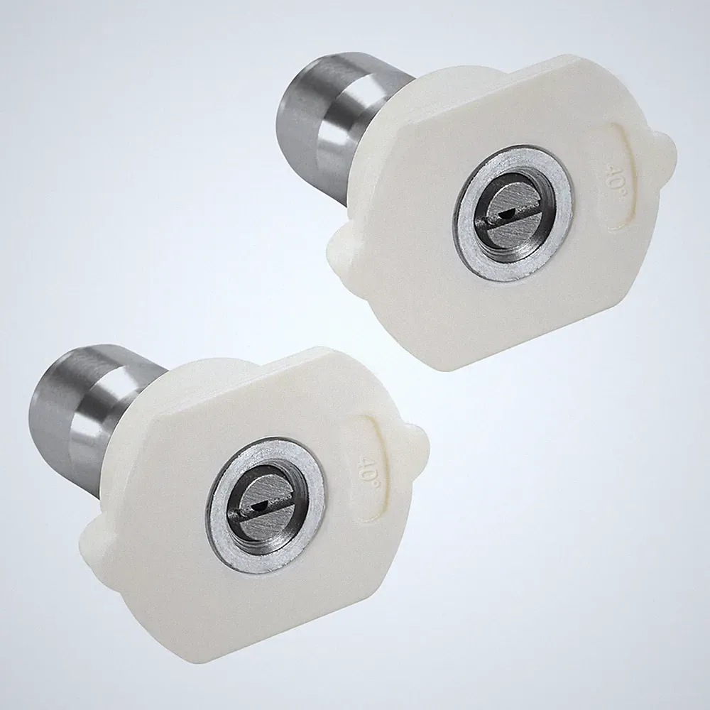 2 Pcs Pressure Washer Spray Nozzle Tips 1/4" Fan 40 Degree 1.2mm Orifice Dia