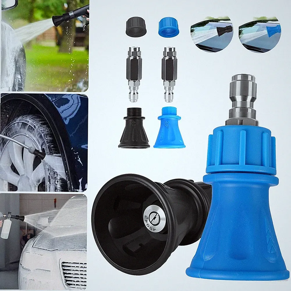 2× Pressure Washer Gun Nozzle 25° & 40° Spray 1/4" Quick Connect Patio Cleaning