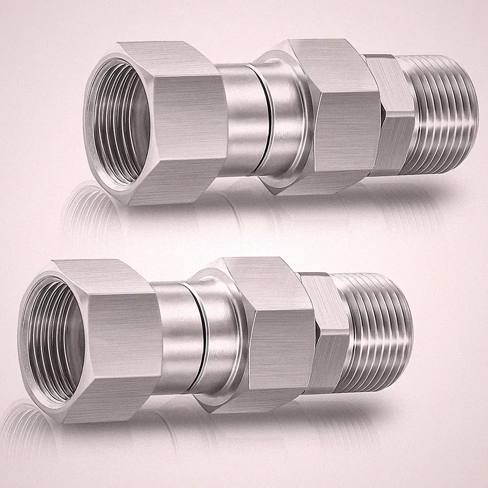 2 Pressure Washer Swivel Fitting Metric M22 14mm Thread Stainless Steel 4500 PSI