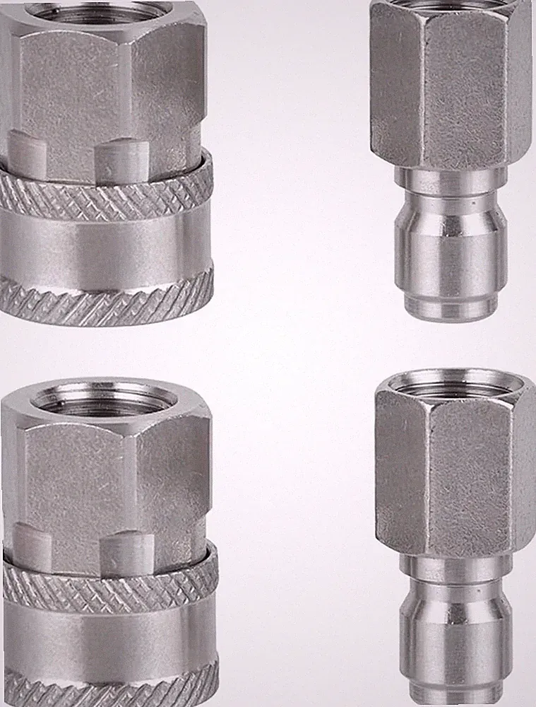 2 Sets Npt 3/8 Inch Pressure Washer Quick Connect Kit, Stainless Steel Male And