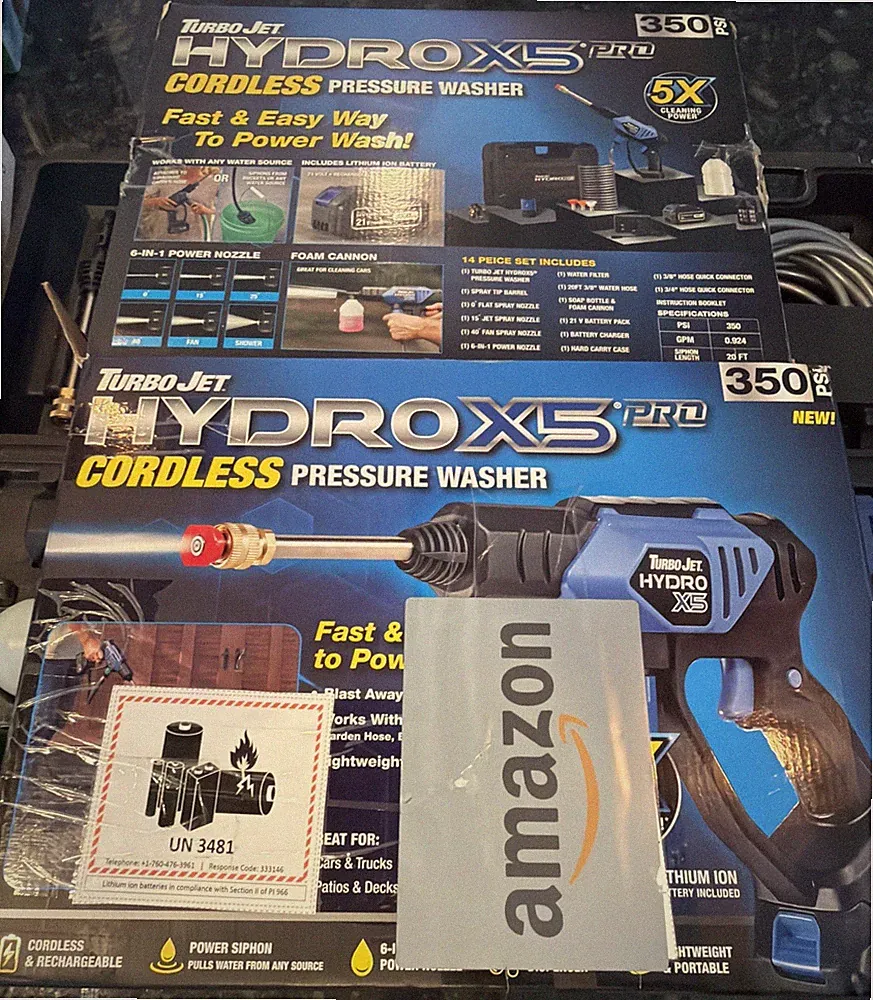 2 Turbo Jet Hydrox5 Pro Portable Cordless Pressure Washer (21V 3000M DESCRIPTION