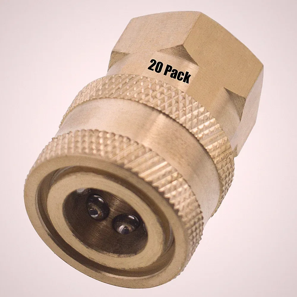 (20) 1/4" FPT Female Brass Socket Quick Connect Coupler Pressure Washer Nozzle