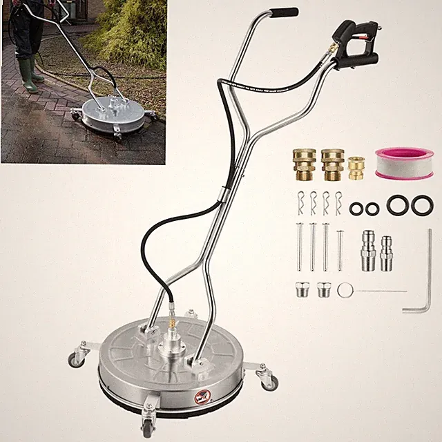 20"/24" Pressure Washer Surface Cleaner With Handles & 4 Spinner Wheels