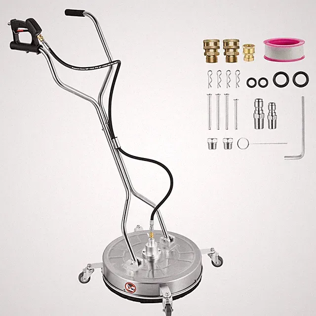 20-24"Pressure Washer Surfaces Cleaner 4500PSI w/Handles & Wheels Stainless Stee