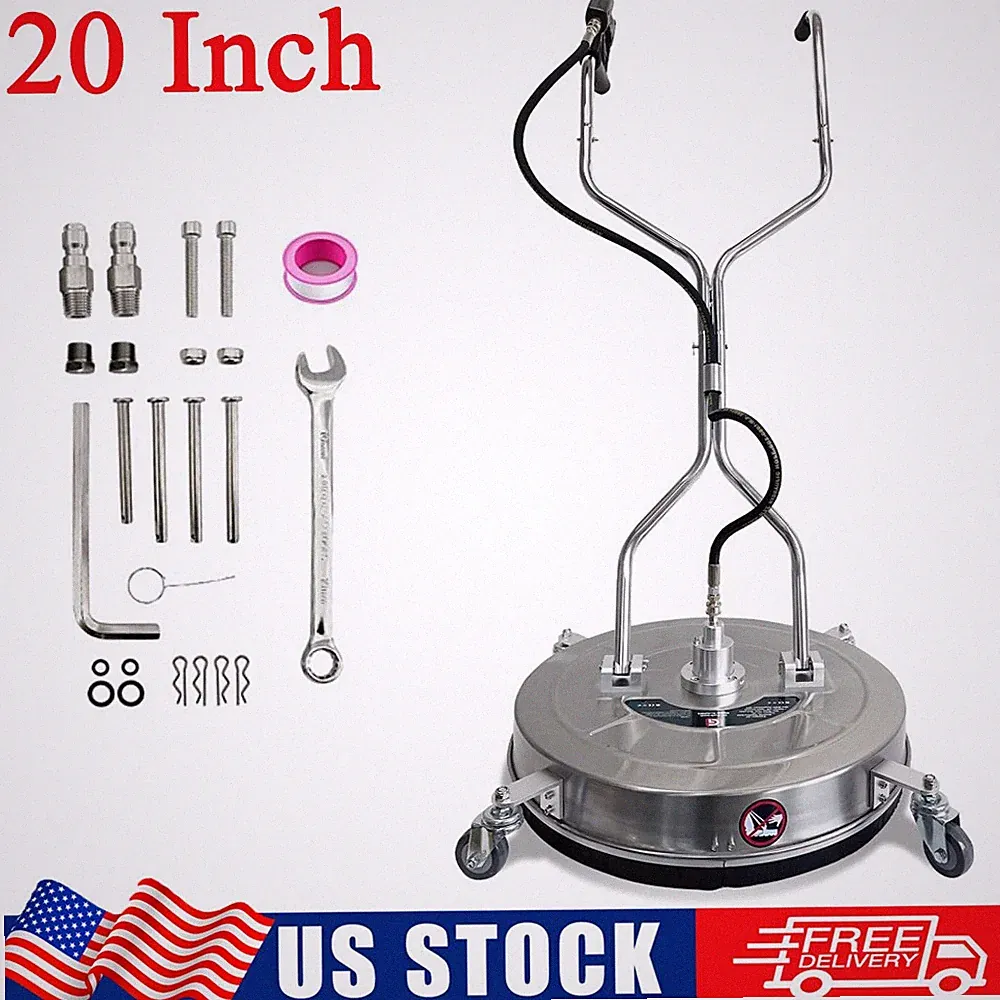 20" 4600PSI Pressure Washer Surface Cleaner with Handles & Wheels Quick Connect