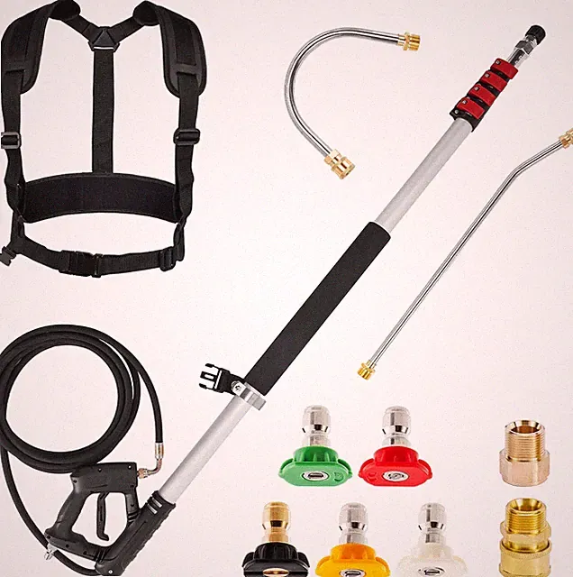 20 FT Telescoping Pressure Washer Wand, 4000 PSI | High-Reach Spray Wand Kit wit