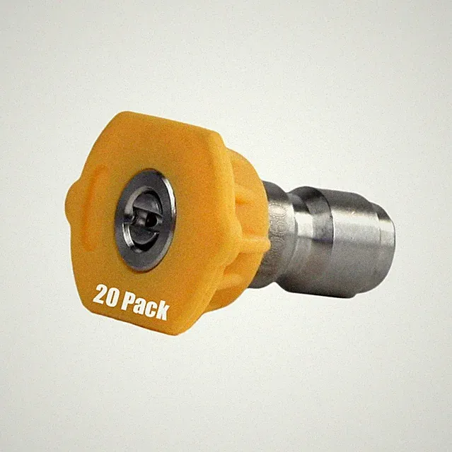 20 Pack Erie Tools Pressure Washer 1/4" Quick Connect 15 Degree 4.0 Nozzles