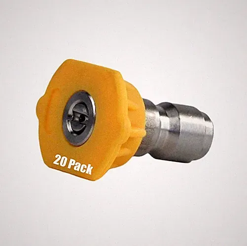 20 Pack Erie Tools Pressure Washer 1/4" Quick Connect 15 Degree 6.0 Nozzles