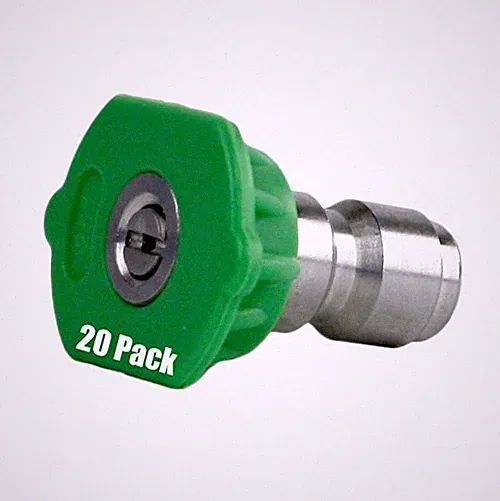 20 Pack Erie Tools Pressure Washer 1/4" Quick Connect 25 Degree 3.0 Nozzles