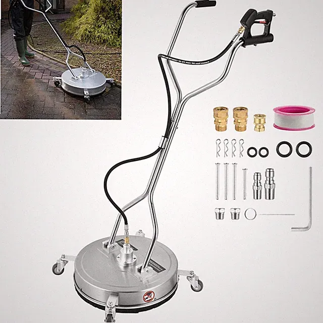 20" Pressure Washer Surface Cleaner 4000PSI w/ 4 Wheels & 2 Handles for Driveway