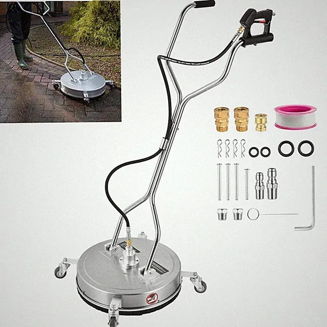 20" Pressure Washer Surface Cleaner 4000PSI w/ 4 Wheels & 2 Handles for Driveway