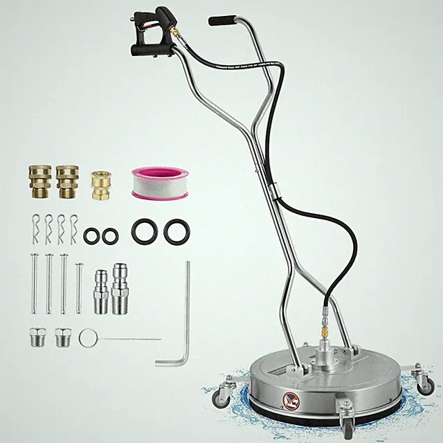 20" Pressure Washer Surface Cleaner Stainless Steel 4 Wheels
