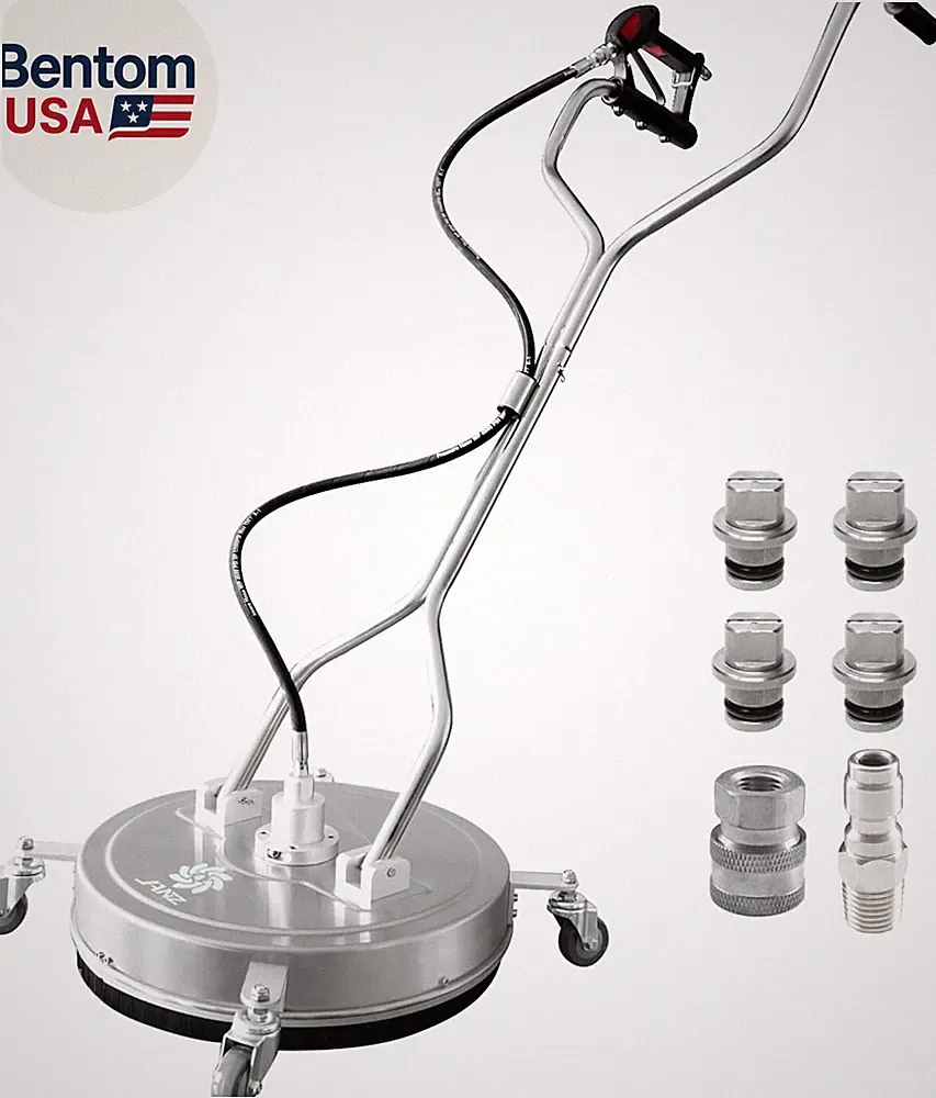 20" Pressure Washer Surface Cleaner with 4 Wheels,Dual Handle,Stainless Steel Ho
