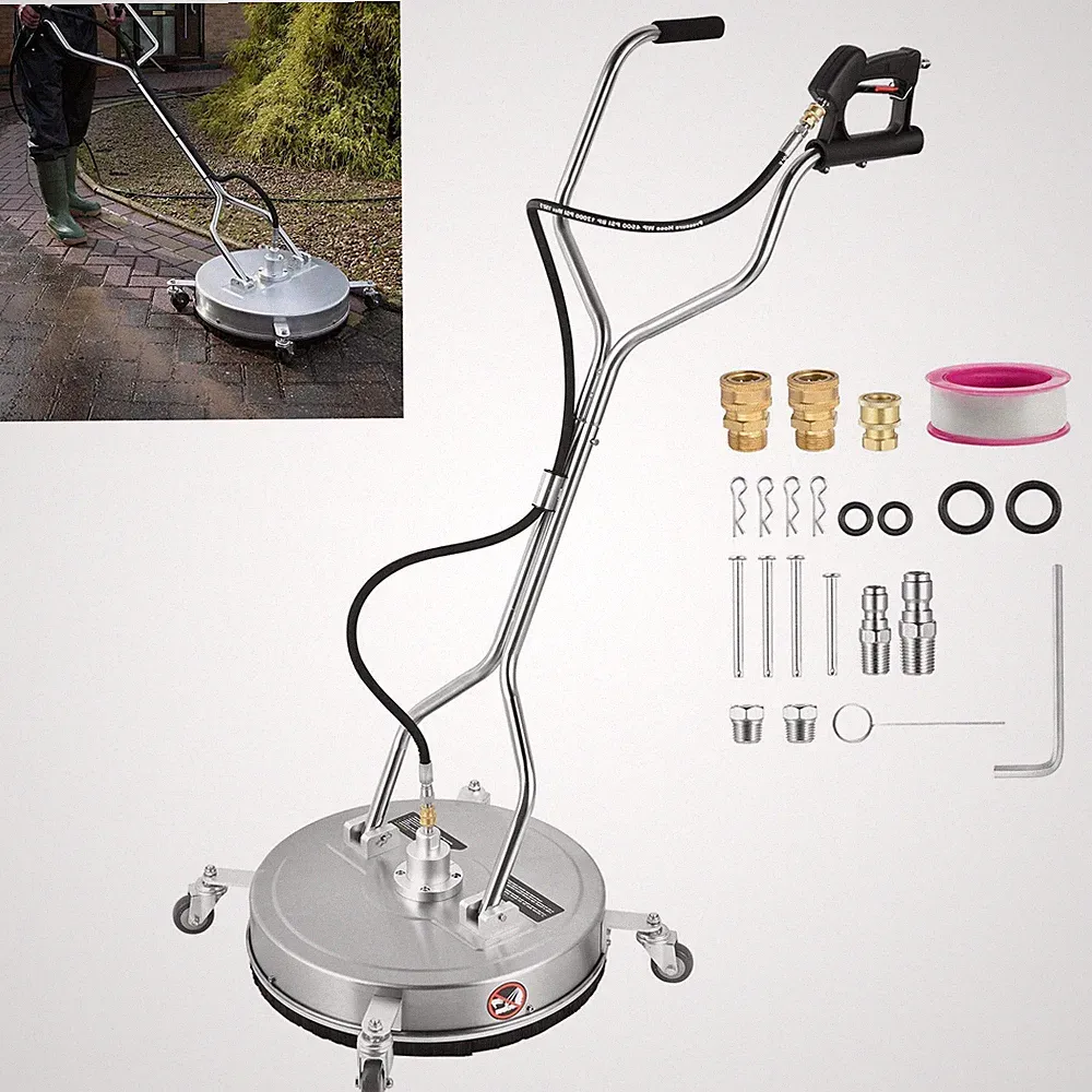 20" Pressure Washer Surface Cleaner With Handles & 4 Spinner Wheels