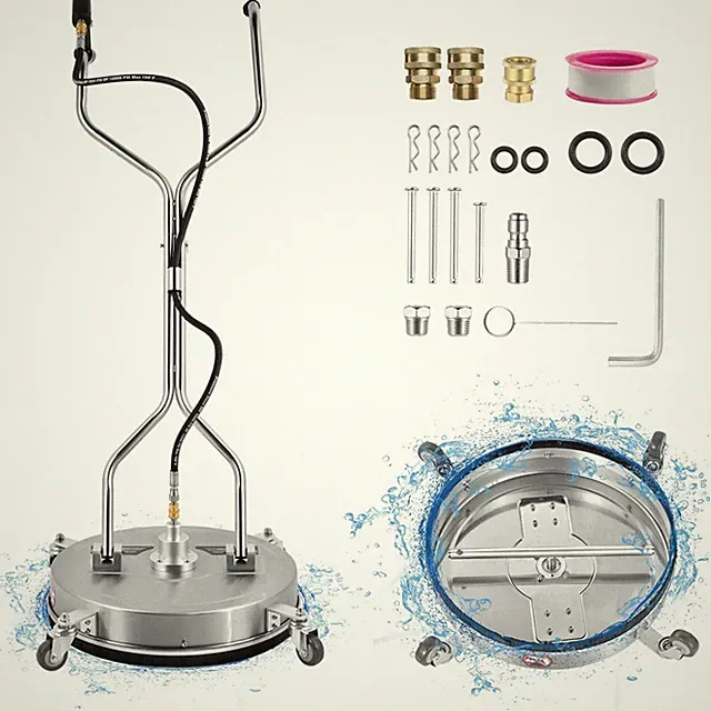 20" Stainless Steel Commercial Dual Handle Power Washer Surface Cleaner 4000PSI