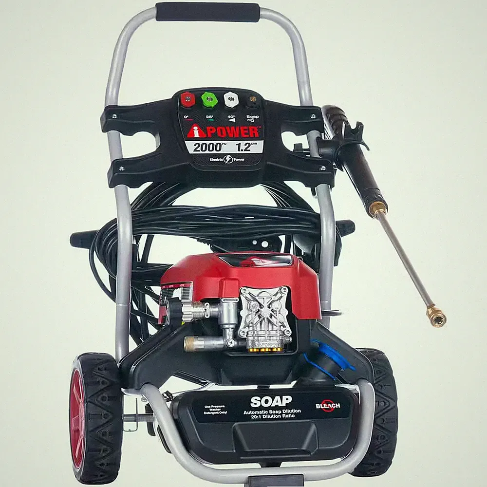 2000 PSI 1.2 GPM 15 Amp Cold Water Pressure Washer with 4-Quick Connect Nozzles