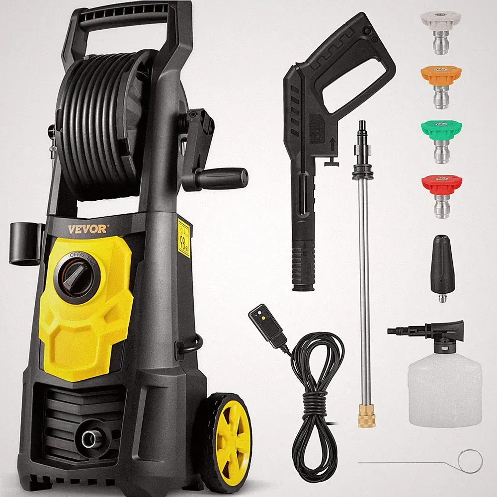 2000 PSI Electric Pressure Washer 1.65 GPM 30ft Hose 5 Nozzles Foam Cannon