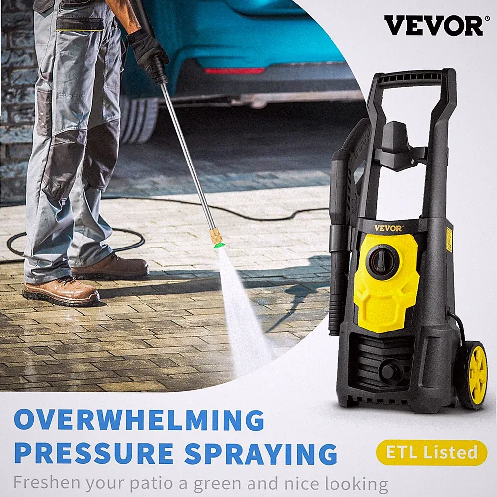 2000 PSI Electric Pressure Washer 1.76 GPM with 5 Nozzles & Foam Cannon