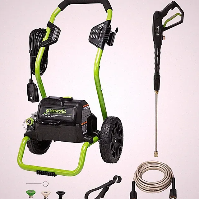 2000 PSI Electric Pressure Washer with 25FT Hose & 35FT Cord – Effortless Cle...