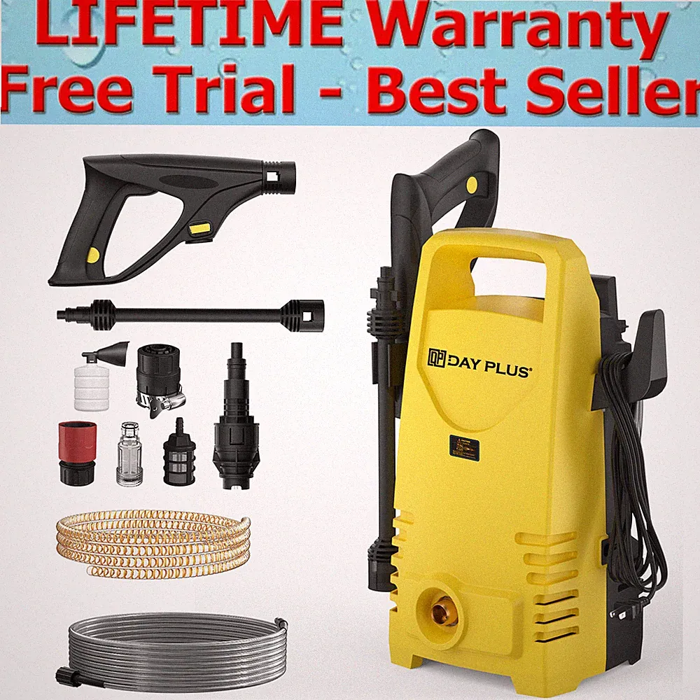 2000PSI High Pressure Car Power Washer Gun Spray Wand Lance Nozzle + Hose Kit US