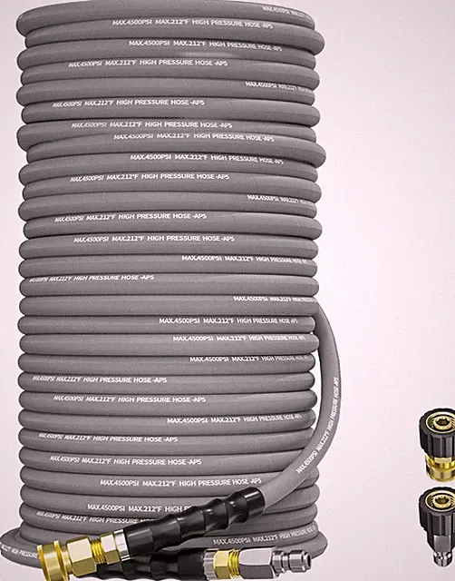 200FT 3/8" Pressure Washer Hose 4500PSI Wire Braided Kink Resistant Power Hose