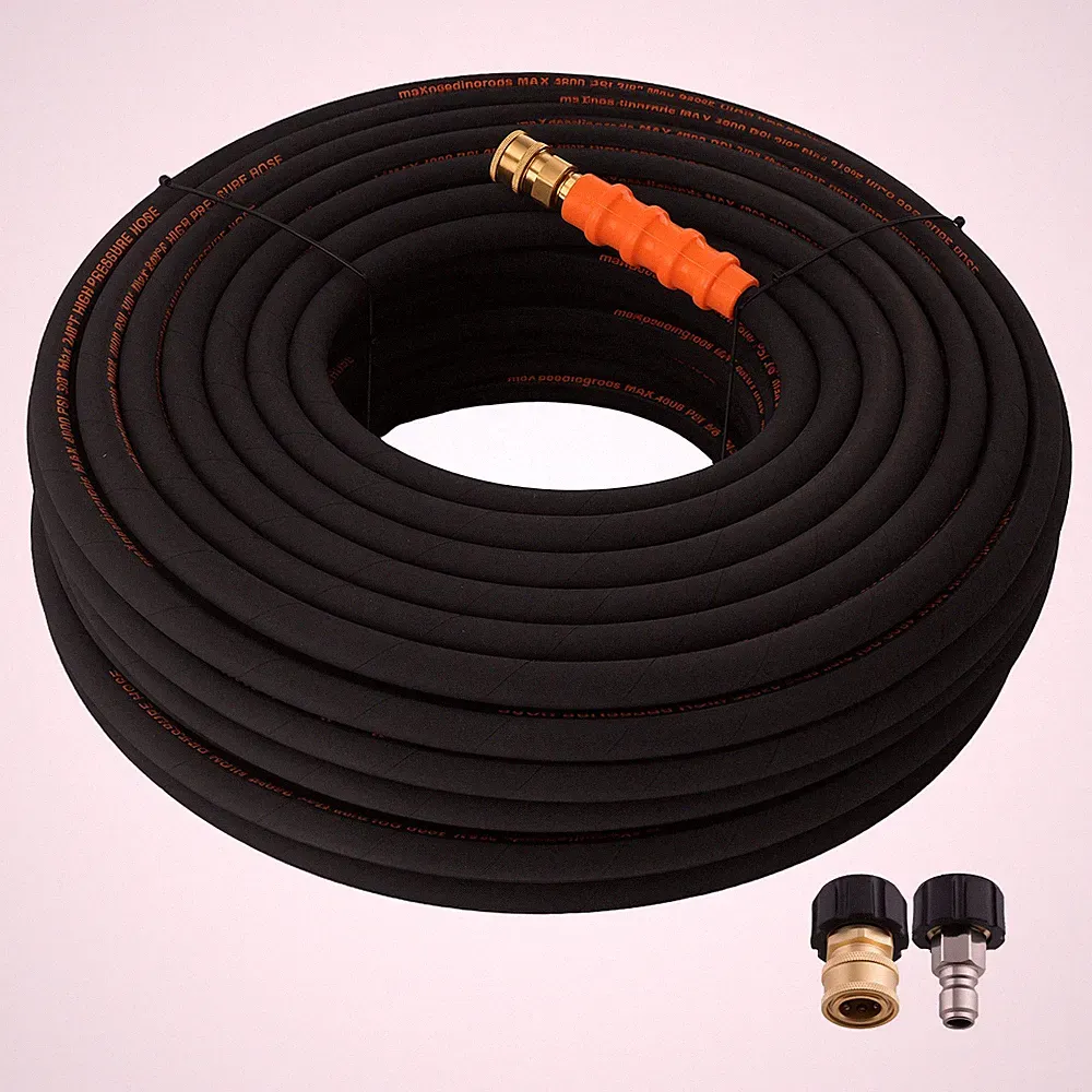 200FT Heavy Duty Pressure Washer Hose 3/8" for Troy-Bilt Westinghouse 4800PSI
