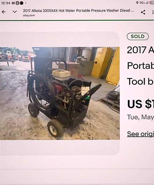 2017 Alkota Hot water portable pressure washer