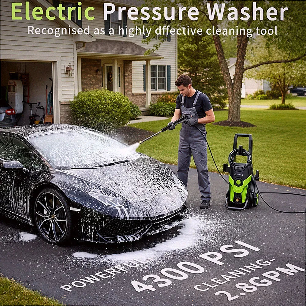 2025 4200PSI 2.8GPM Pressure Washer 4 Nozzles Foam Cannon Car/Home/Patio