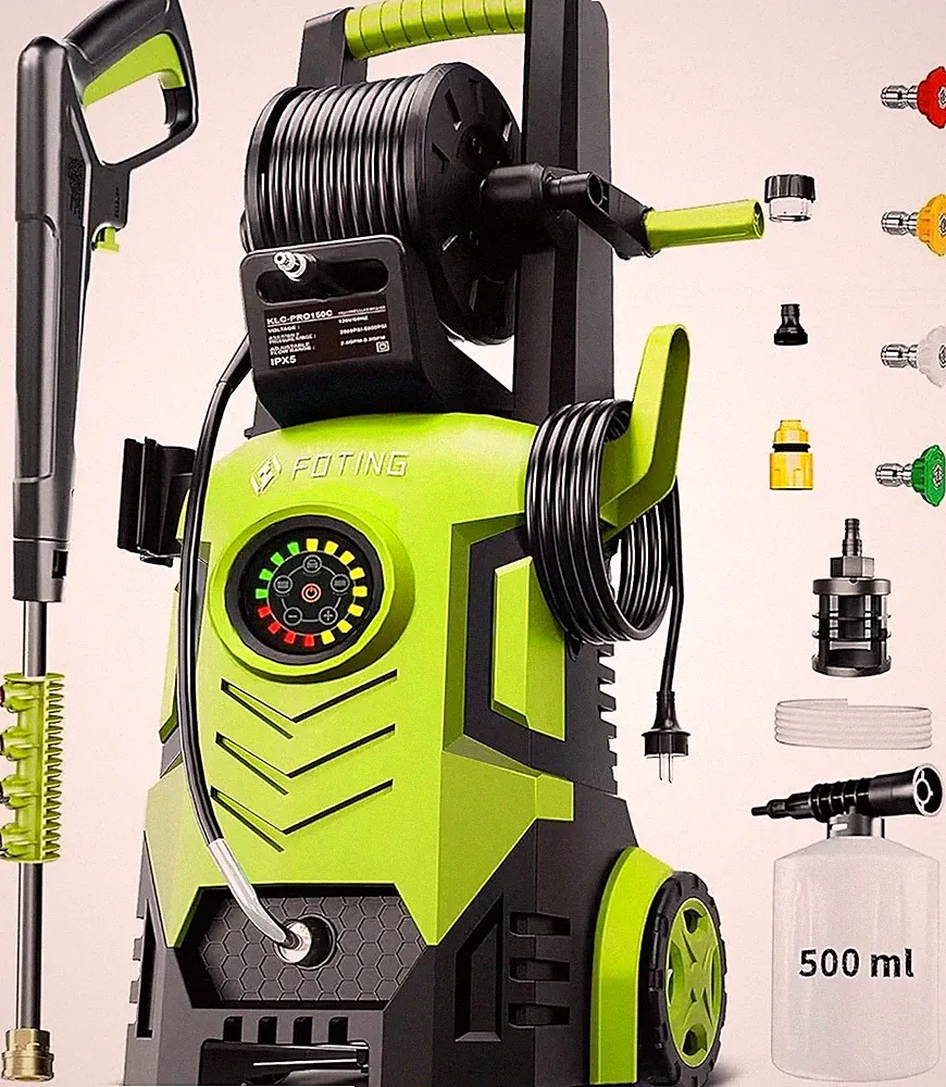 2025Upgraded Pressure Washer 5000PSI with Adjustable Touch Screen 8 Level, 34" T