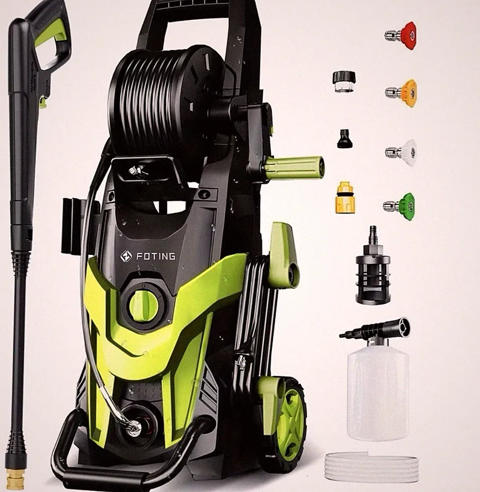 2026 Electric Pressure Washer 4500 PSI 4 Nozzles Foam Cannon Car Patio
