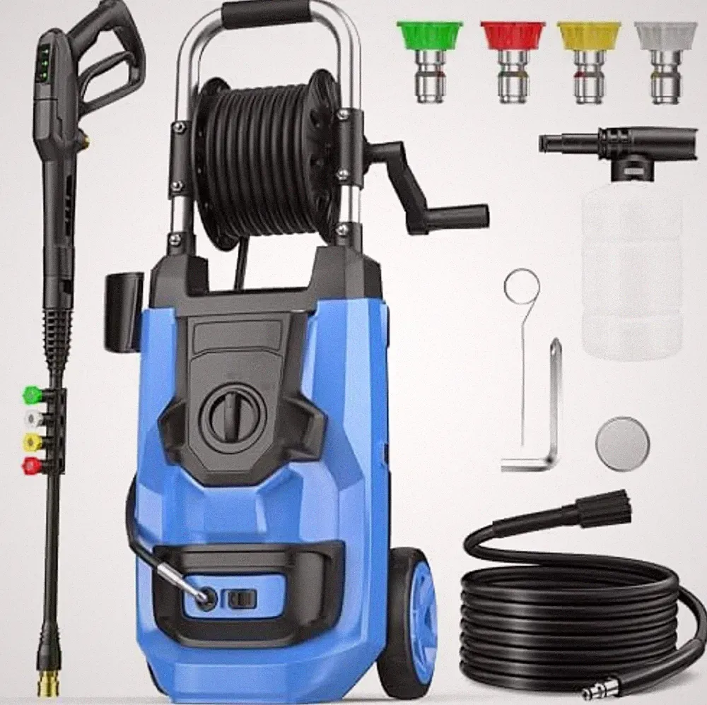 2026 New Electric Wall Mounted Power Washer -5000 PSI 4 Nozzles Pressure Washer