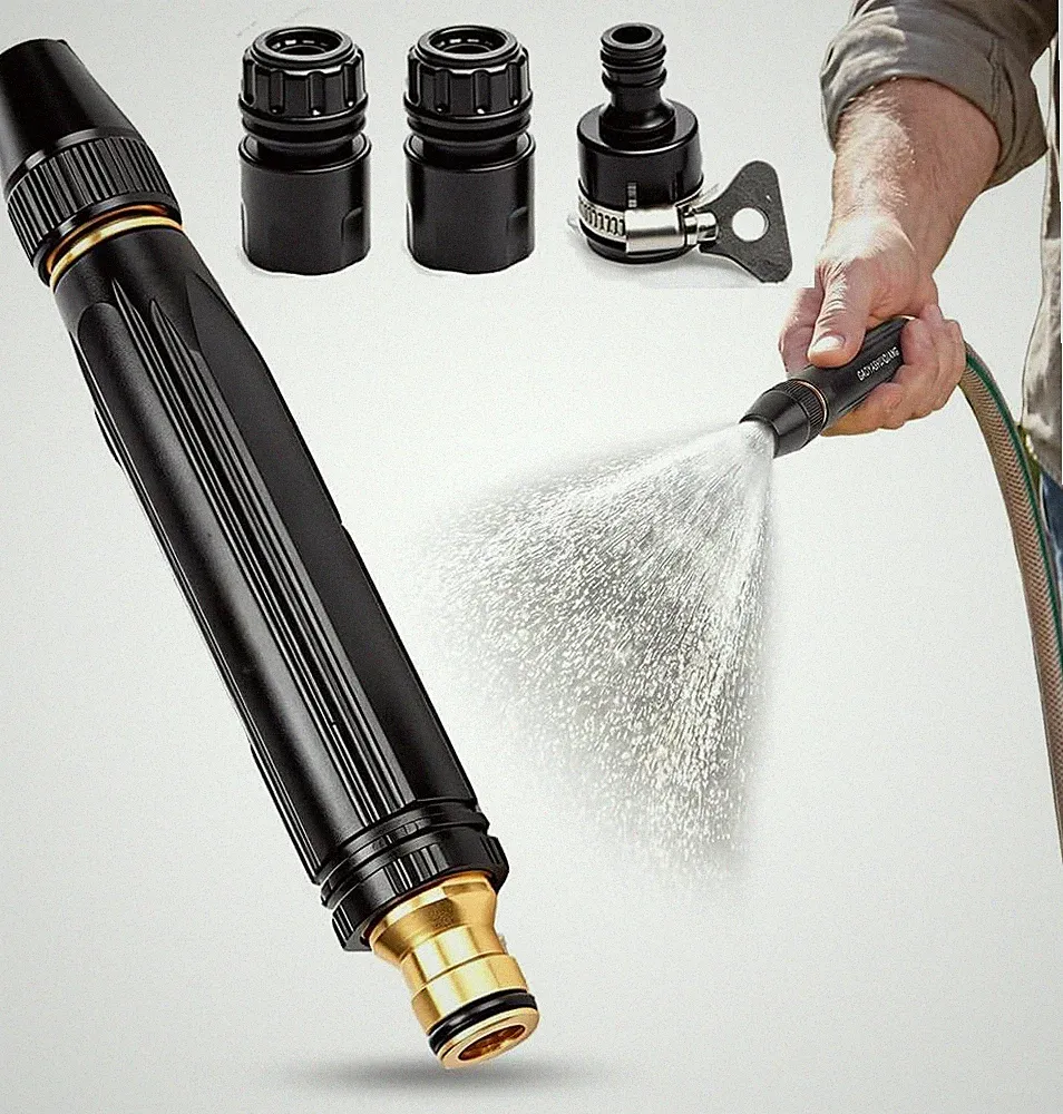 2026 New Jet Nozzle Power Washer for Garden Hose, Hose Black Suit