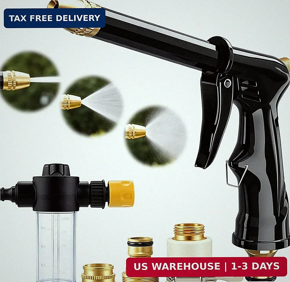 2026 New Pressure Washer Wand for Garden Hose with 3 Adjustable Jet Nozzles, 360