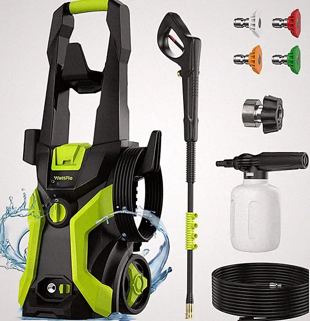 2026 Portable Pressure Washer with 4 Nozzles - High Pressure Cleaner in Green