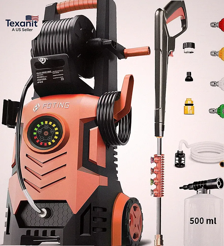 2026New Pressure Washer 5000PSI with Adj-8-Level Touch Screen, 34" Tall Power Wa