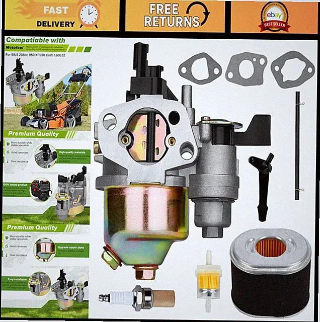 208cc Carburetor for Briggs & Stratton 950 XR950 Pressure Washer + Air Filter Ki