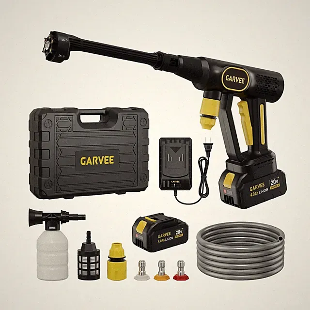 20V Cordless Portable Pressure Washer, Brushless Power Cleaner with 6-in-1 No...