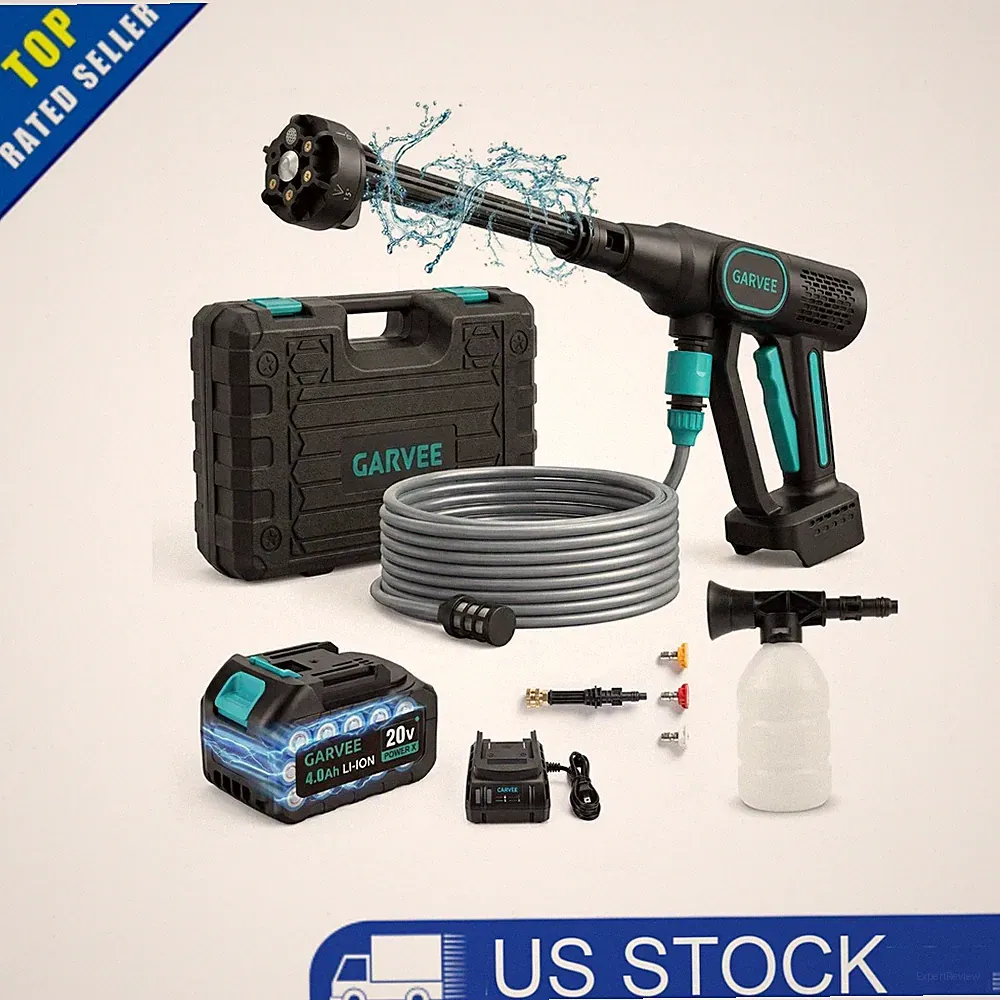 20V Cordless Portable Pressure Washer Car Brushless Power Cleaner Rechargeable