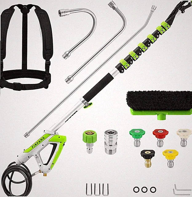 21 FT Telescoping Pressure Washer Wand with Brush, 4000 PSI