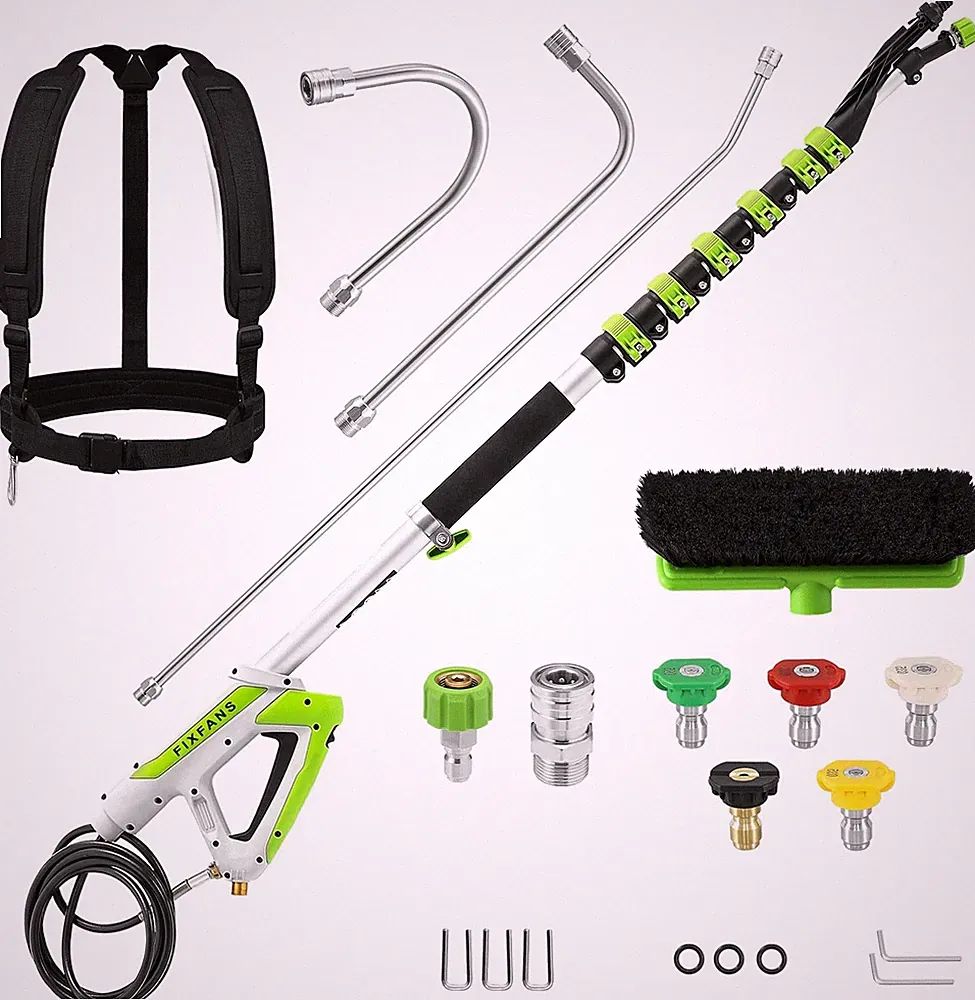 21 FT Telescoping Pressure Washer Wand with Brush, 4000 PSI Telescopic Power Was