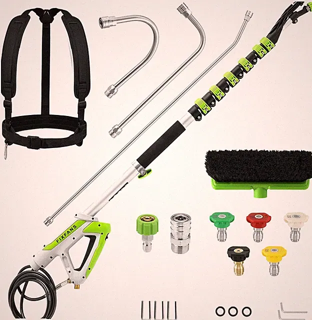 21 FT Telescoping Pressure Washer Wand with Brush, 4000 PSI Telescopic Power Was