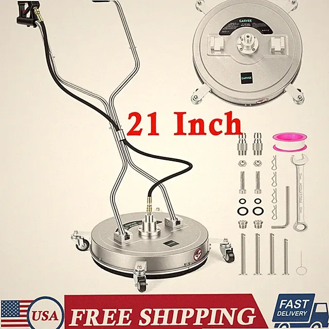 21'' Stainless Steel Pressure Washer Surface Cleaner Dual Handle Surface Cleaner