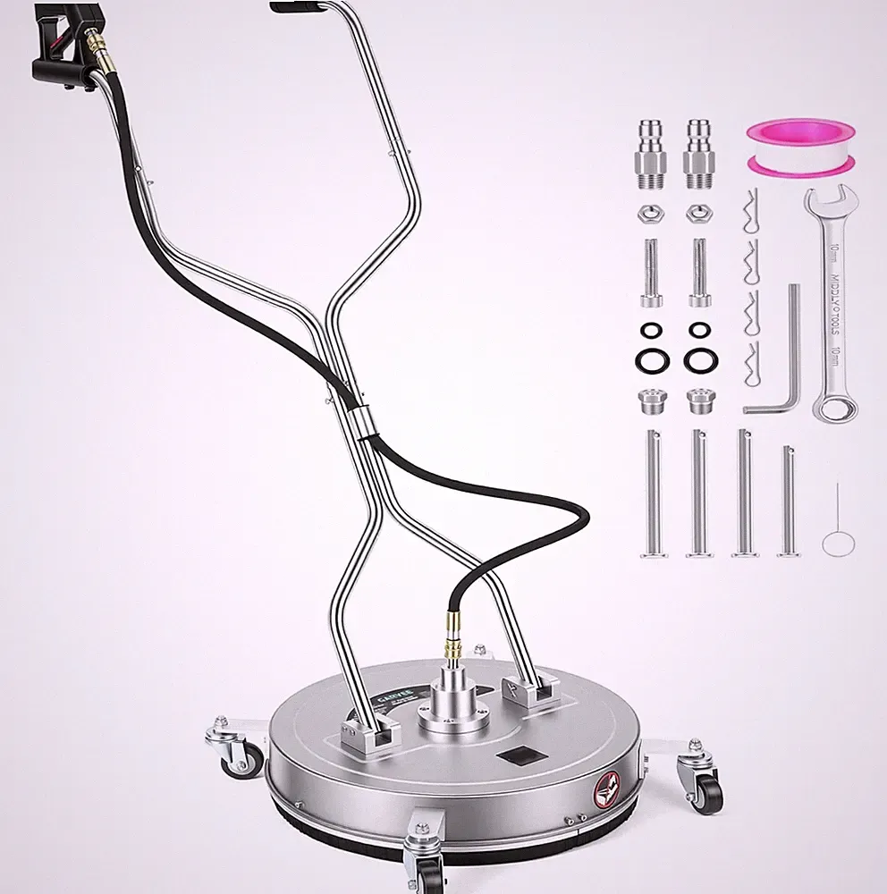 21" Pressure Washer Surface Cleaner Stainless Steel Dual Handle Surface Cleaner