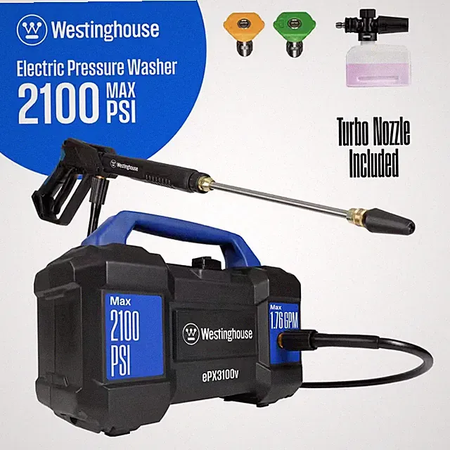 2100 Max PSI 1.76 Max GPM 13A Cold Water Handheld Electric Pressure Washer with
