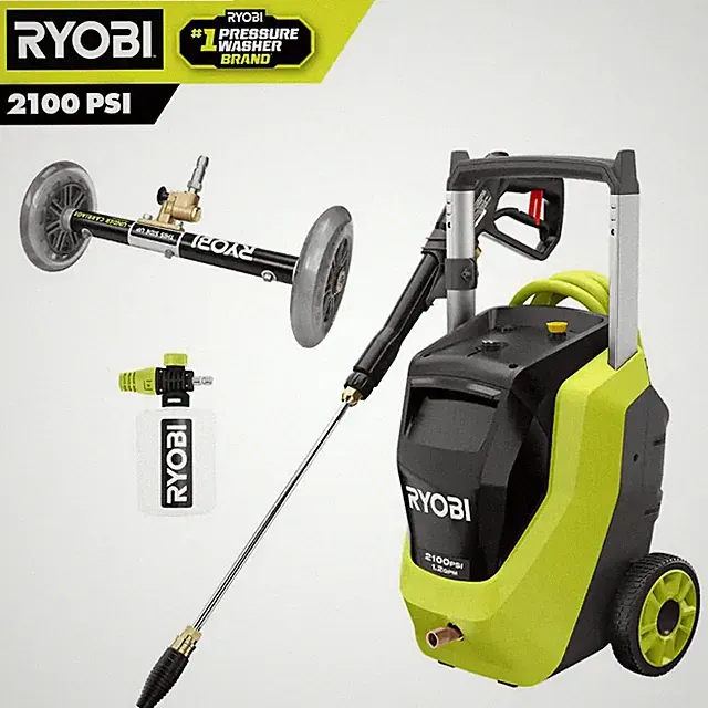2100 PSI 1.2 GPM Cold Water Corded Electric Pressure Washer with Water Broom