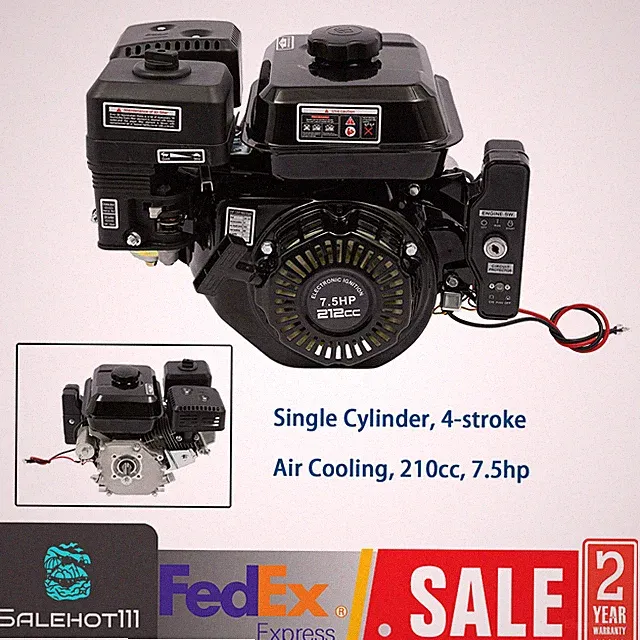 212cc 7.5 HP 4-Stroke Electric Start Horizontal Engine Go Kart Gas Engine Motor